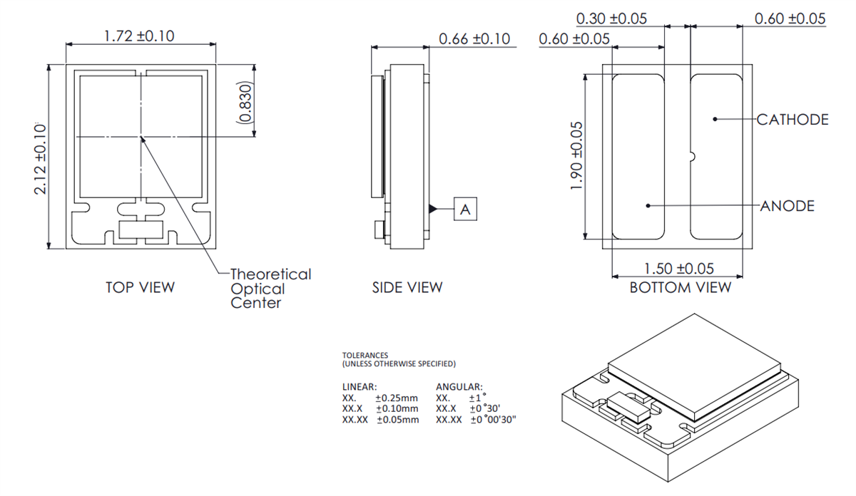 Mechanical Drawing - Lumileds LUXEON® UV U LEDs
